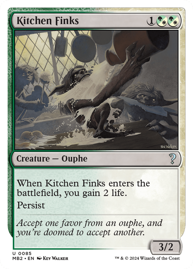 Kitchen Finks (White Border) [Mystery Booster 2] - Magic: The Gathering - Card Brawlers | Quebec | Canada |
