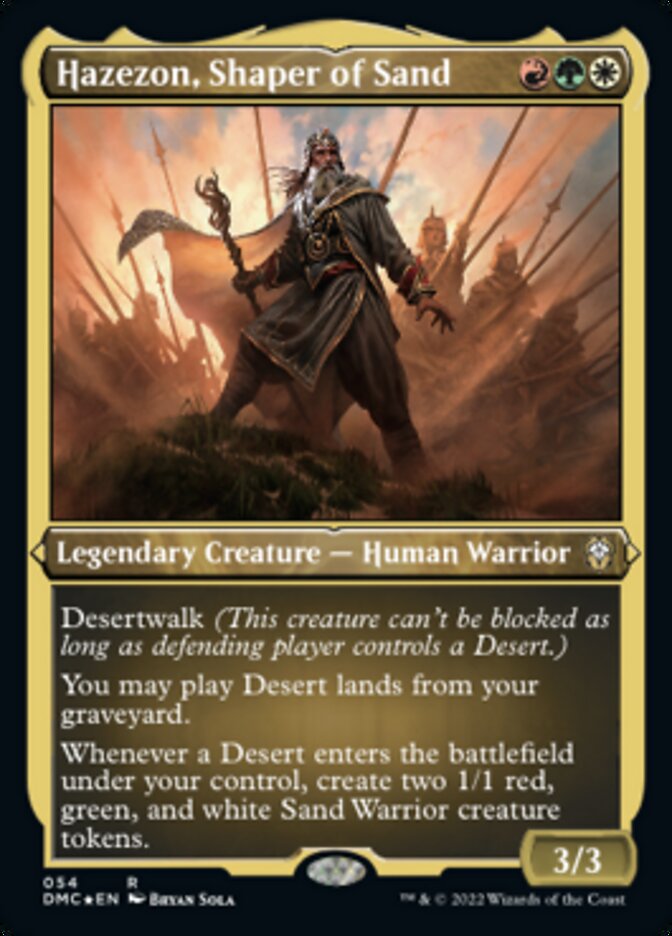 Hazezon, Shaper of Sand (Foil Etched) [Dominaria United Commander] - Magic: The Gathering - Card Brawlers | Quebec | Canada |