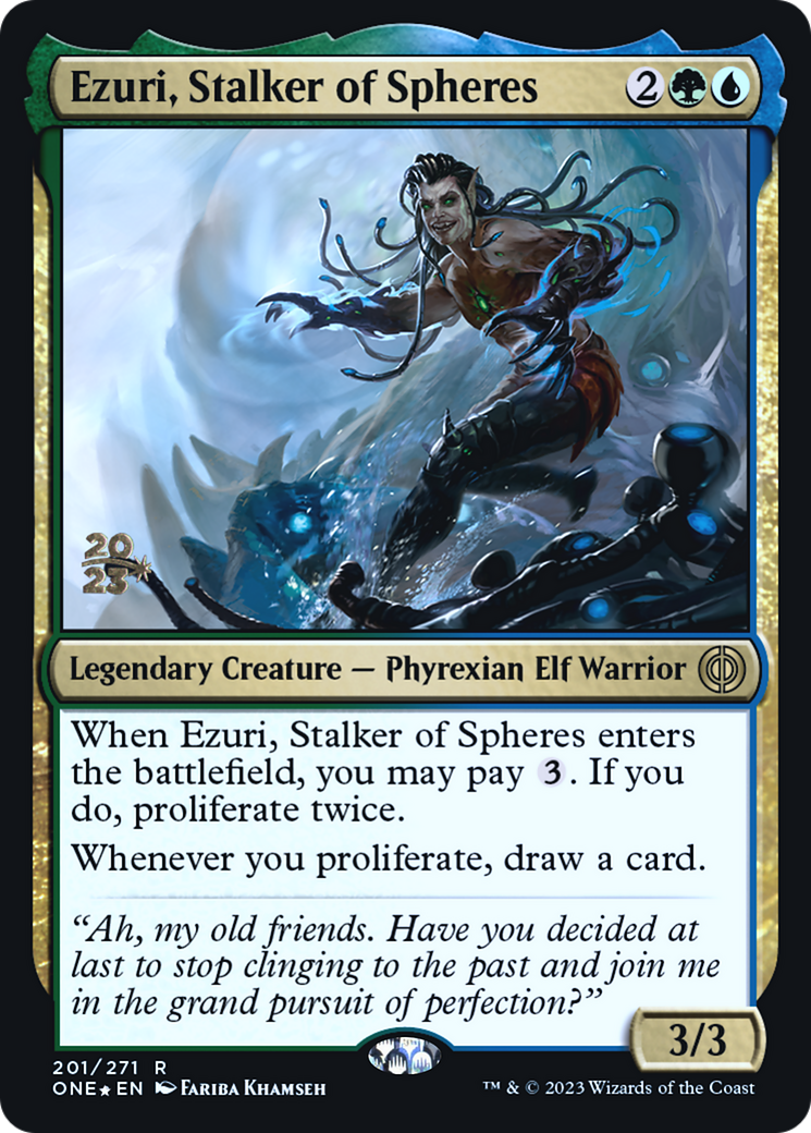 Ezuri, Stalker of Spheres [Phyrexia: All Will Be One Prerelease Promos] - Magic: The Gathering - Card Brawlers | Quebec | Canada |