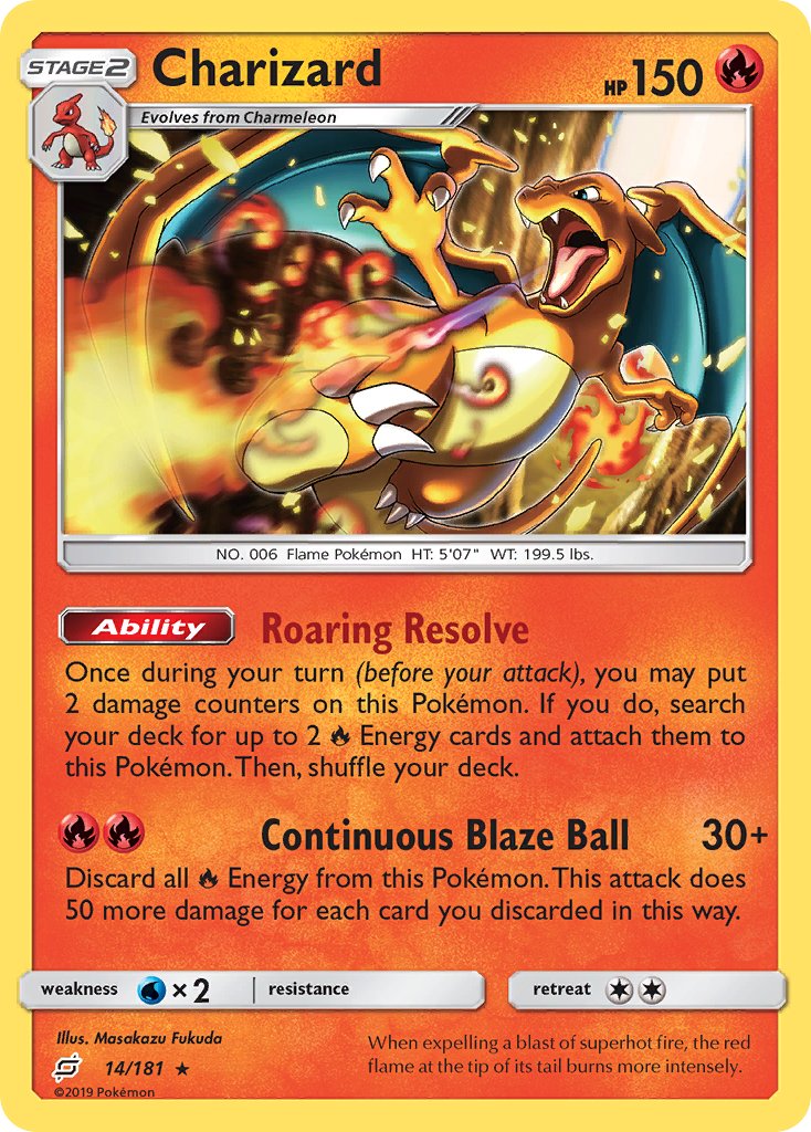 Charizard (14/181) (Theme Deck Exclusive) [Sun & Moon: Team Up] - Pokémon - Card Brawlers | Quebec | Canada |