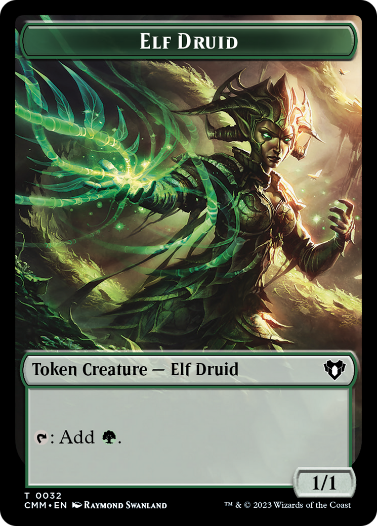 Elemental (0024) // Elf Druid Double-Sided Token [Commander Masters Tokens] - Magic: The Gathering - Card Brawlers | Quebec | Canada |