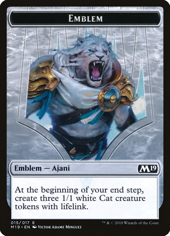 Ajani, Adversary of Tyrants Emblem [Core Set 2019 Tokens] - Magic: The Gathering - Card Brawlers | Quebec | Canada |
