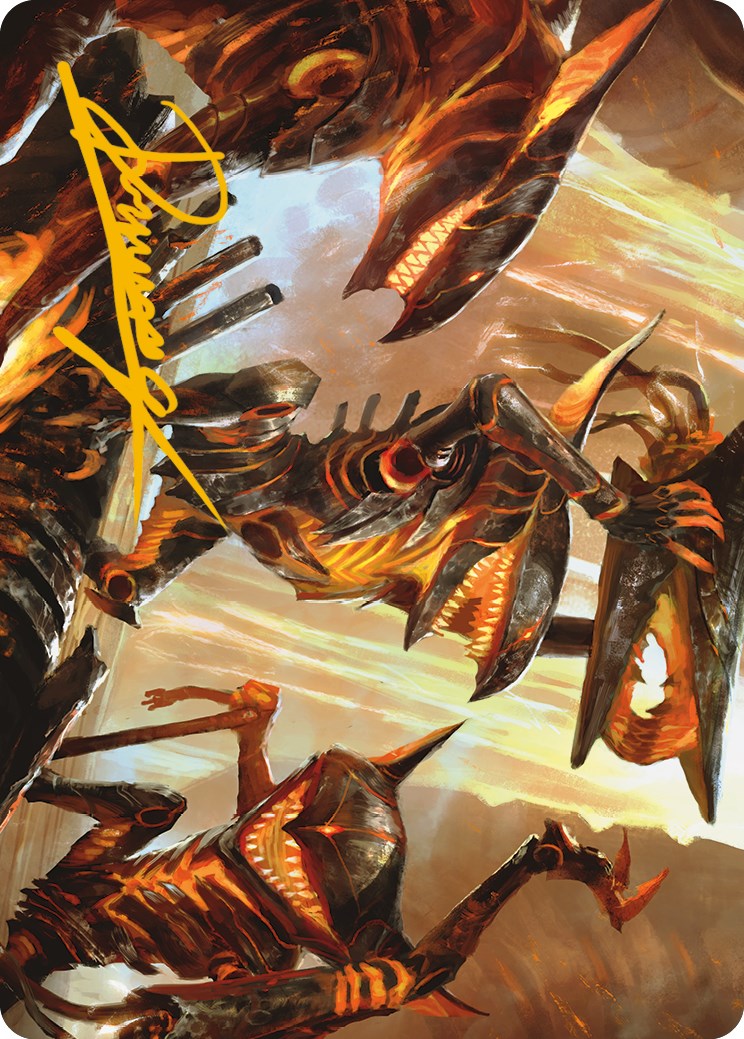 Gleeful Demolition Art Card (Gold-Stamped Signature) [Phyrexia: All Will Be One Art Series] - Magic: The Gathering - Card Brawlers | Quebec | Canada |