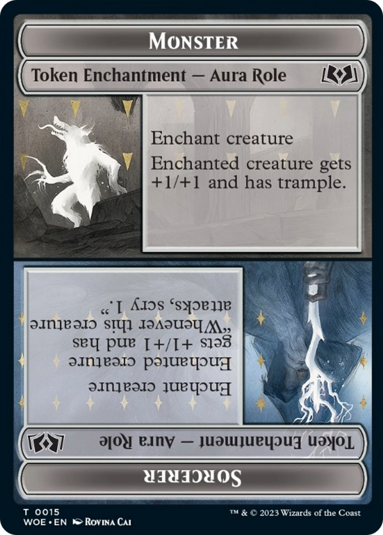 Monster Role // Sorcerer Role Token [Wilds of Eldraine Tokens] - Magic: The Gathering - Card Brawlers | Quebec | Canada |