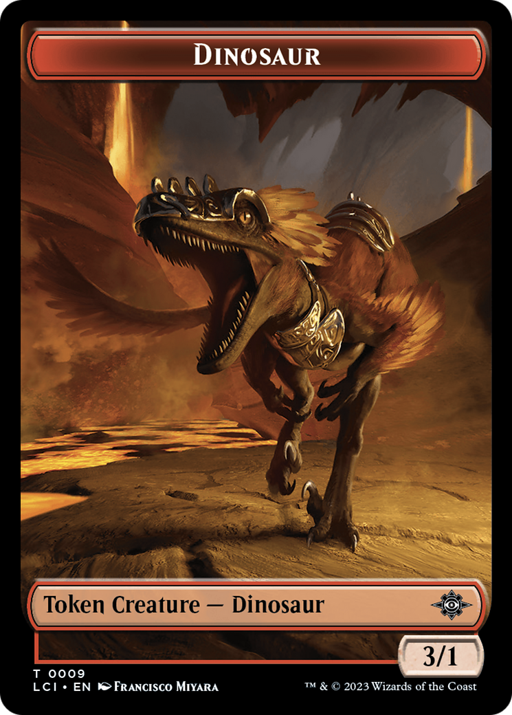 Dinosaur Token (0009) [The Lost Caverns of Ixalan Tokens] - Magic: The Gathering - Card Brawlers | Quebec | Canada |