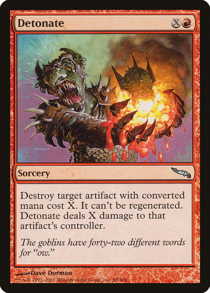 Detonate [Mirrodin] - Magic: The Gathering - Card Brawlers | Quebec | Canada |