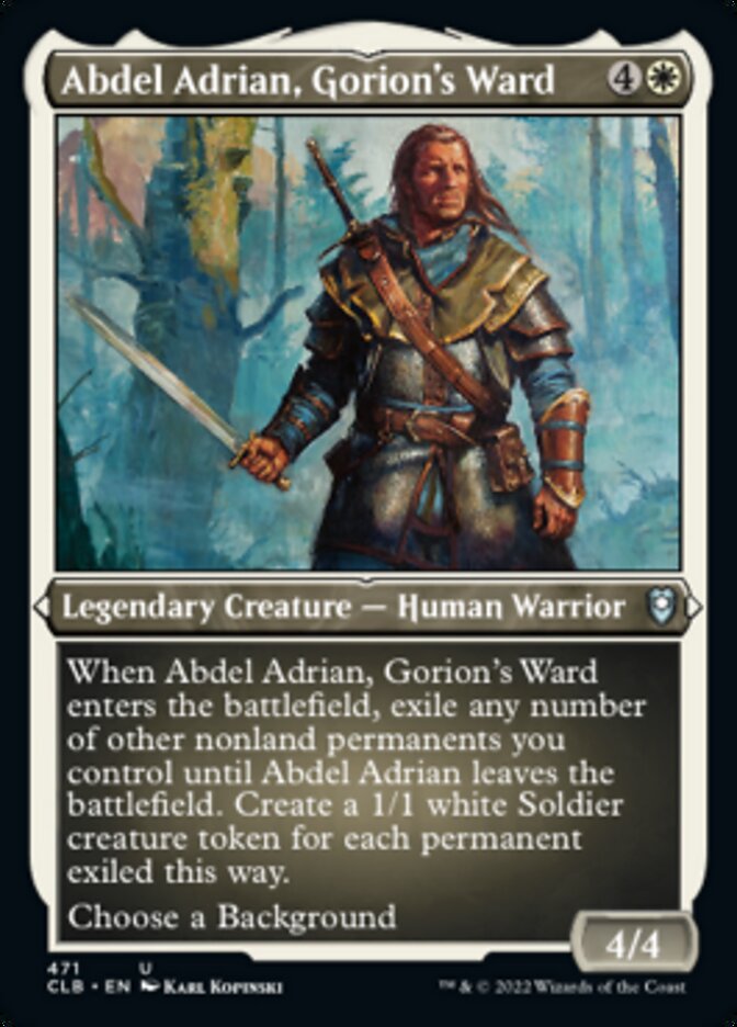 Abdel Adrian, Gorion's Ward (Foil Etched) [Commander Legends: Battle for Baldur's Gate] - Magic: The Gathering - Card Brawlers | Quebec | Canada |