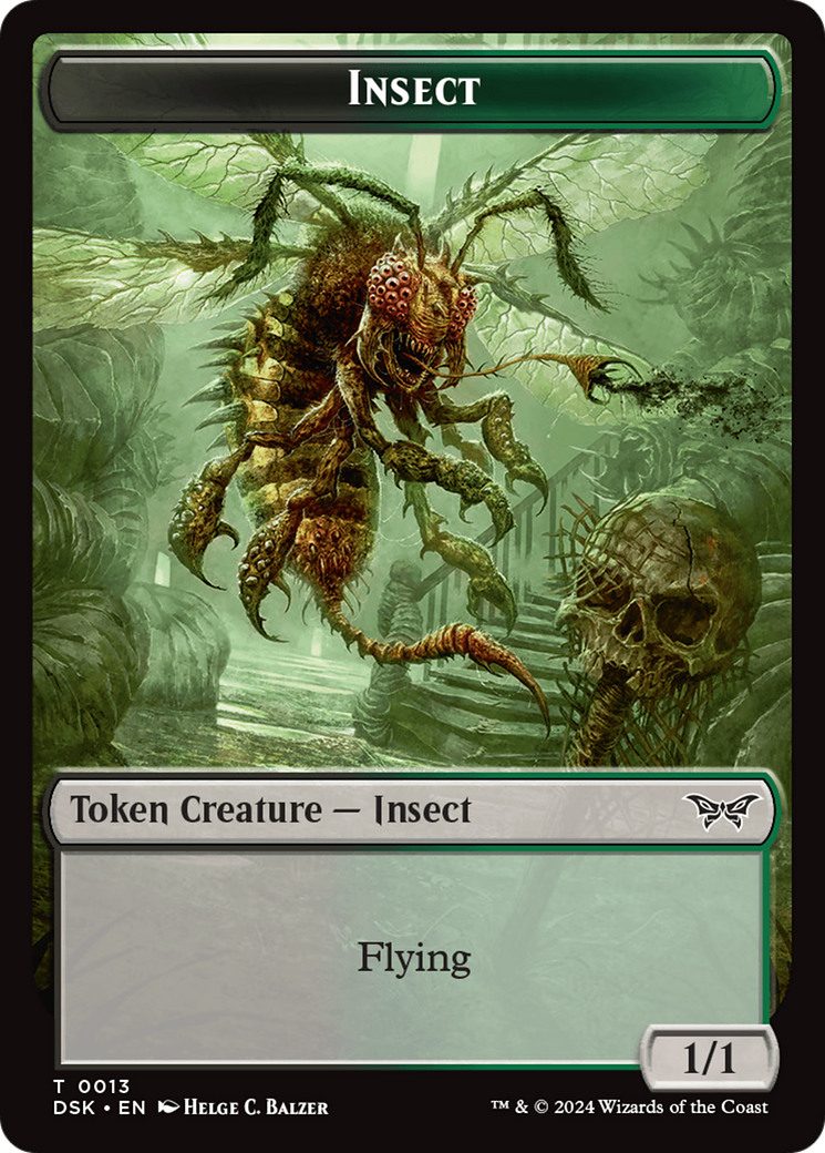 Insect (0013) // Manifest Double-Sided Token [Duskmourn: House of Horror Tokens] - Magic: The Gathering - Card Brawlers | Quebec | Canada |