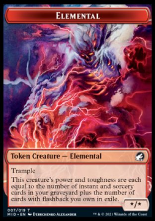 Human // Elemental Double-Sided Token [Innistrad: Midnight Hunt Tokens] - Magic: The Gathering - Card Brawlers | Quebec | Canada |
