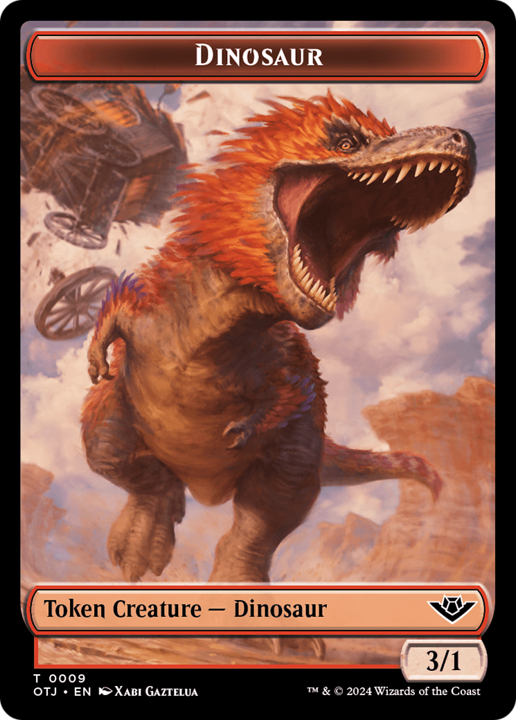 Treasure // Dinosaur Double-Sided Token [Outlaws of Thunder Junction Tokens] - Magic: The Gathering - Card Brawlers | Quebec | Canada |