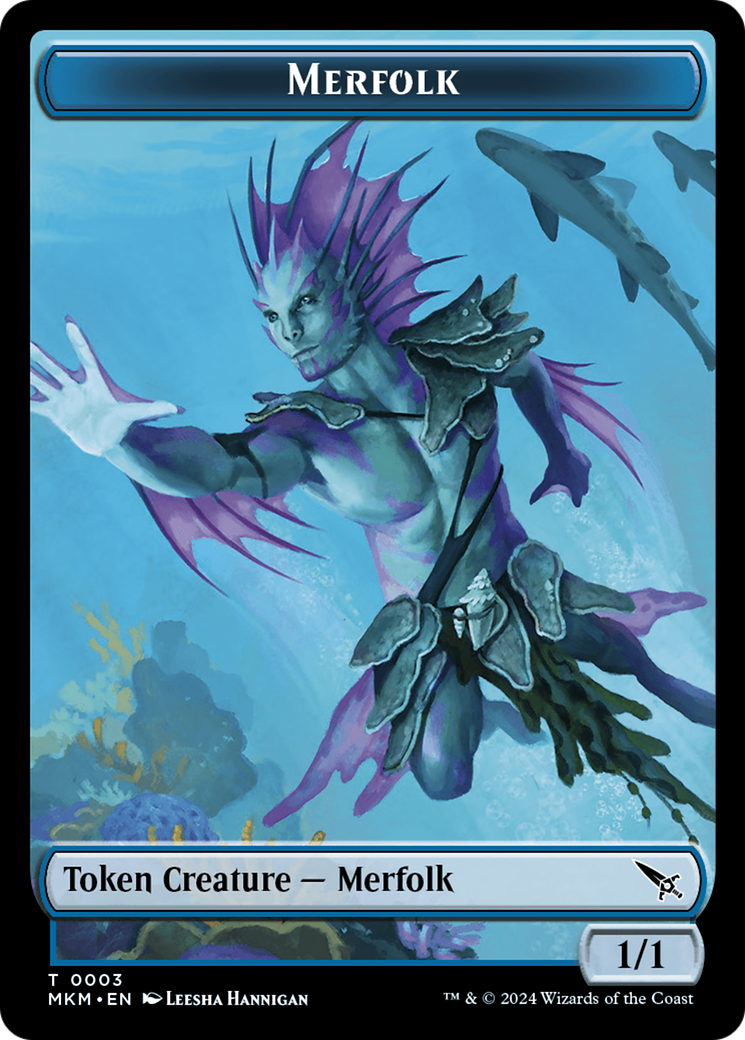 Merfolk Token [Murders at Karlov Manor Tokens] - Magic: The Gathering - Card Brawlers | Quebec | Canada |