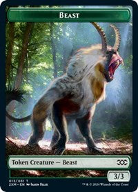 Beast // Treasure Double-Sided Token [Double Masters Tokens] - Magic: The Gathering - Card Brawlers | Quebec | Canada |