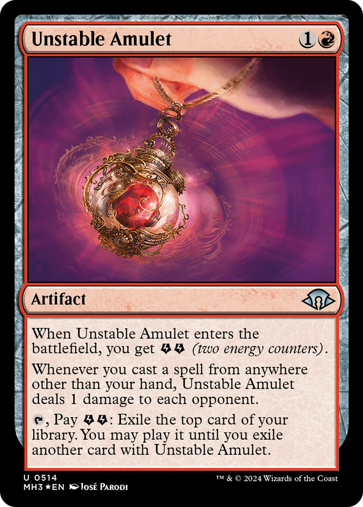 Unstable Amulet (Ripple Foil) [Modern Horizons 3] - Magic: The Gathering - Card Brawlers | Quebec | Canada |