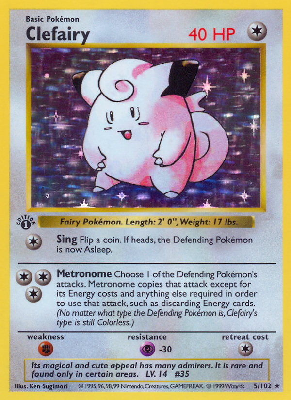 Clefairy (5/102) (Shadowless) [Base Set 1st Edition] - Pokémon - Card Brawlers | Quebec | Canada |