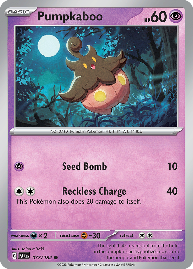 Pumpkaboo (077/182) [Scarlet & Violet: Paradox Rift] - Pokémon - Card Brawlers | Quebec | Canada |