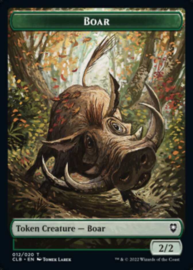 Treasure // Boar Double-Sided Token [Commander Legends: Battle for Baldur's Gate Tokens] - Magic: The Gathering - Card Brawlers | Quebec | Canada |