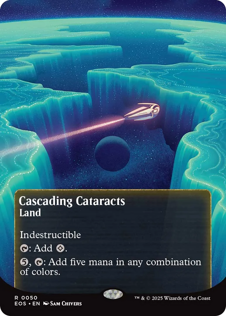 Cascading Cataracts Art Card (50/54) (Gold-Stamped Signature) [Edge of Eternities Art Series] - Magic: The Gathering - Card Brawlers | Quebec | Canada |