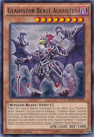 Gladiator Beast Augustus [MP15-EN020] Rare - Yu-Gi-Oh! - Card Brawlers | Quebec | Canada |