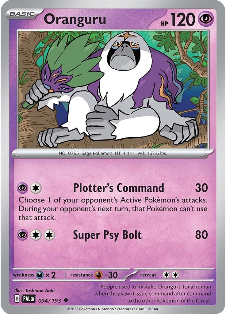 Oranguru (094/193) [Scarlet & Violet: Paldea Evolved] - Pokémon - Card Brawlers | Quebec | Canada |
