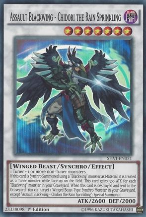 Assault Blackwing - Chidori the Rain Sprinkling [SHVI-EN051] Super Rare - Yu-Gi-Oh! - Card Brawlers | Quebec | Canada |