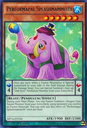 Performapal Splashmammoth [MP16-EN106] Rare - Yu-Gi-Oh! - Card Brawlers | Quebec | Canada |