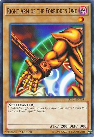 Right Arm of the Forbidden One [LDK2-ENY05] Common - Yu-Gi-Oh! - Card Brawlers | Quebec | Canada |