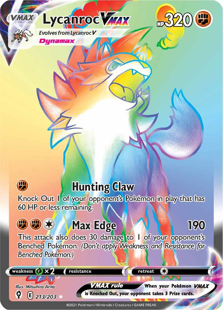 Lycanroc VMAX (213/203) [Sword & Shield: Evolving Skies] - Pokémon - Card Brawlers | Quebec | Canada |