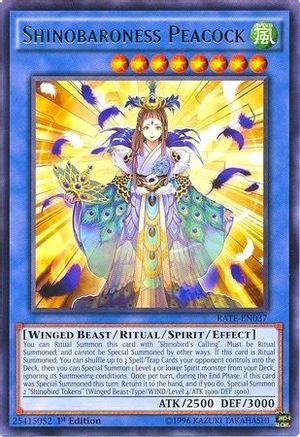 Shinobaroness Peacock [RATE-EN037] Rare - Yu-Gi-Oh! - Card Brawlers | Quebec | Canada |