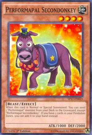 Performapal Secondonkey [SP17-EN025] Starfoil Rare - Yu-Gi-Oh! - Card Brawlers | Quebec | Canada |