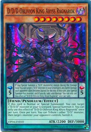 D/D/D Oblivion King Abyss Ragnarok [OP04-EN010] Super Rare - Yu-Gi-Oh! - Card Brawlers | Quebec | Canada |