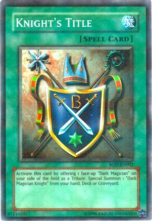 Knight's Title  (Super Rare) [ROD-EN002] Super Rare - Yu-Gi-Oh! Video Game Promotional Cards - Card Brawlers | Quebec | Canada |