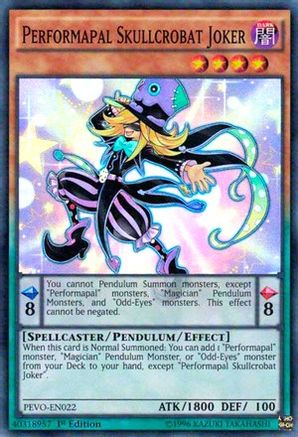 Performapal Skullcrobat Joker [PEVO-EN022] Super Rare - Yu-Gi-Oh! - Card Brawlers | Quebec | Canada |