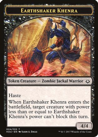 Earthshaker Khenra // Cat Double-Sided Token (HOU-4 // 16) - Hour of Devastation