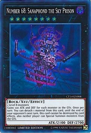 Number 68: Sanaphond the Sky Prison [CT14-EN008] Super Rare - Yu-Gi-Oh! - Card Brawlers | Quebec | Canada |