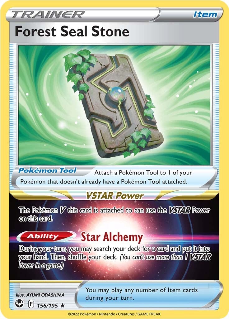 Forest Seal Stone (156/195) [Sword & Shield: Silver Tempest] - Pokémon - Card Brawlers | Quebec | Canada |