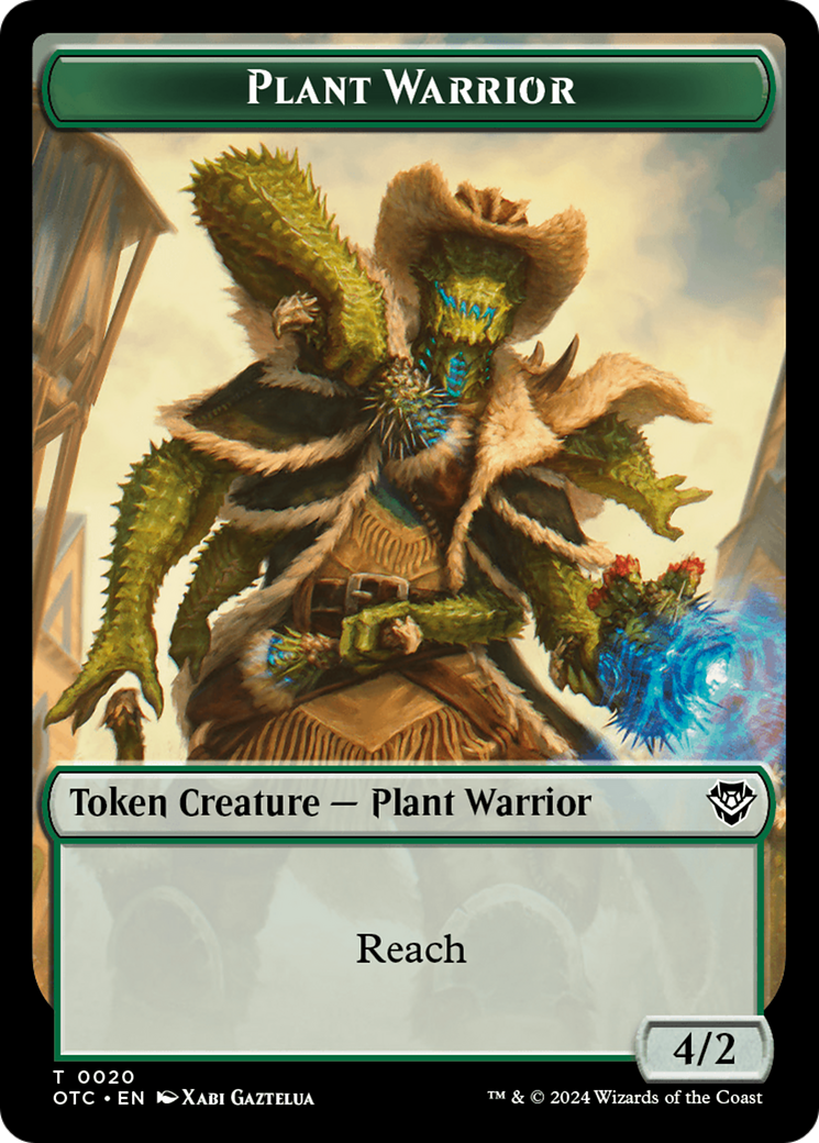 Plant Warrior // Treasure Double-Sided Token [Outlaws of Thunder Junction Commander Tokens] - Magic: The Gathering - Card Brawlers | Quebec | Canada |