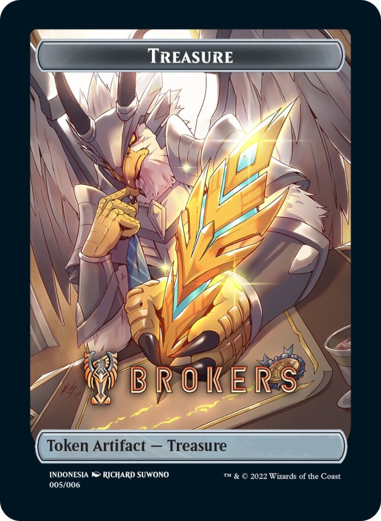 Treasure Token (Brokers) (Southeast Asia Artists) [Streets of New Capenna Tokens] - Magic: The Gathering - Card Brawlers | Quebec | Canada |