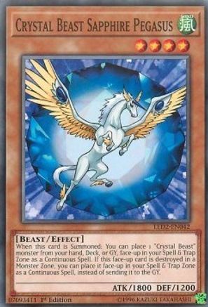 Crystal Beast Sapphire Pegasus [LED2-EN042] Common - Yu-Gi-Oh! - Card Brawlers | Quebec | Canada |