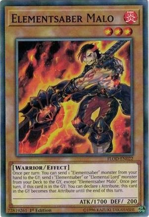 Elementsaber Malo [FLOD-EN022] Common - Yu-Gi-Oh! - Card Brawlers | Quebec | Canada |