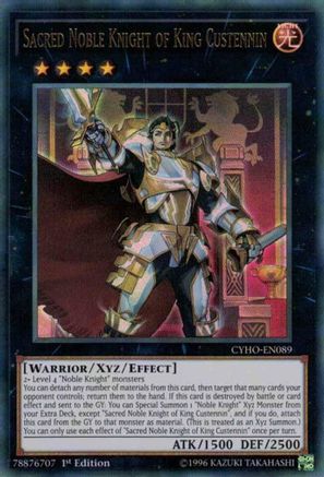 Sacred Noble Knight of King Custennin [CYHO-EN089] Ultra Rare - Yu-Gi-Oh! - Card Brawlers | Quebec | Canada |