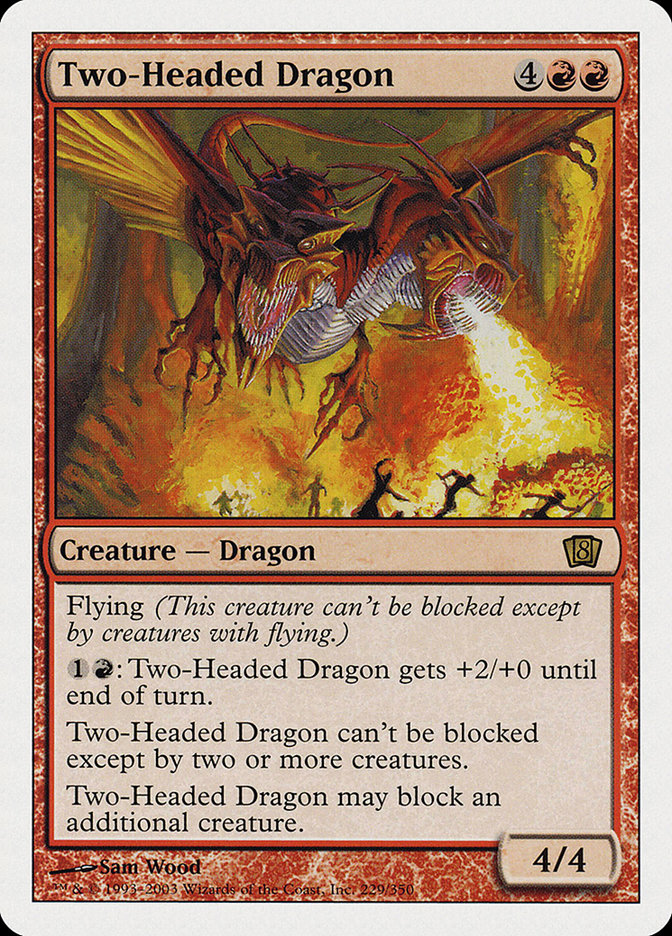 Two-Headed Dragon (Oversized) [Eighth Edition] - Magic: The Gathering - Card Brawlers | Quebec | Canada |