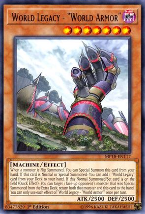 World Legacy - "World Armor" [MP18-EN117] Rare - Yu-Gi-Oh! - Card Brawlers | Quebec | Canada |
