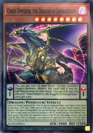 Chaos Emperor, the Dragon of Armageddon [YCSW-EN011] Super Rare - Yu-Gi-Oh! - Card Brawlers | Quebec | Canada |