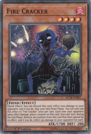 Fire Cracker [AC18-EN007] Super Rare - Yu-Gi-Oh! - Card Brawlers | Quebec | Canada |