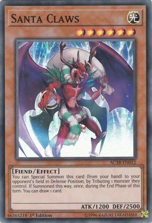 Santa Claws [AC18-EN012] Super Rare - Yu-Gi-Oh! - Card Brawlers | Quebec | Canada |