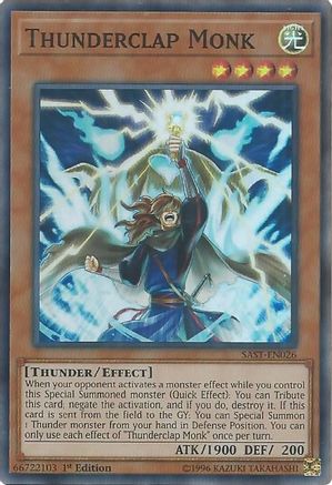 Thunderclap Monk [SAST-EN026] Super Rare - Yu-Gi-Oh! - Card Brawlers | Quebec | Canada |