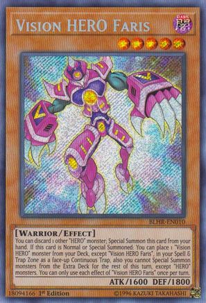 Vision Hero Faris [BLHR-EN010] Secret Rare - Yu-Gi-Oh! - Card Brawlers | Quebec | Canada |