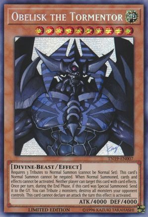 Obelisk the Tormentor [TN19-EN007] Prismatic Secret Rare - Yu-Gi-Oh! - Card Brawlers | Quebec | Canada |