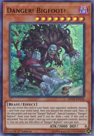 Danger! Bigfoot! [MP19-EN136] Ultra Rare - Yu-Gi-Oh! - Card Brawlers | Quebec | Canada |