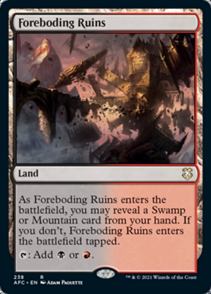 Foreboding Ruins [Dungeons & Dragons: Adventures in the Forgotten Realms Commander] - Magic: The Gathering - Card Brawlers | Quebec | Canada |